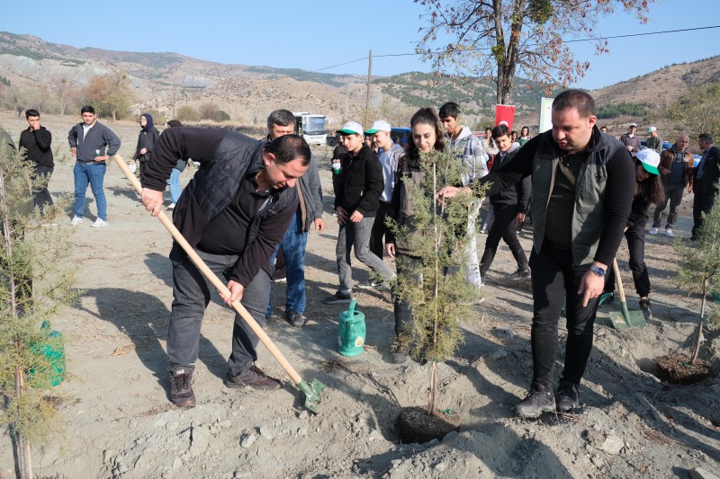 Turhal’da Geleceğe Nefes Olacak Fidanlar Toprakla Buluştu
